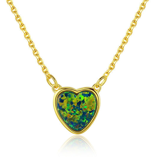 925 Sterling Silver Heart Necklace Fashion Jewelry Gift for Women Girls