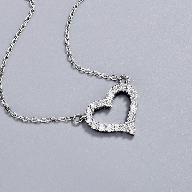 925 Sterling Silver Fashion Heart Necklace