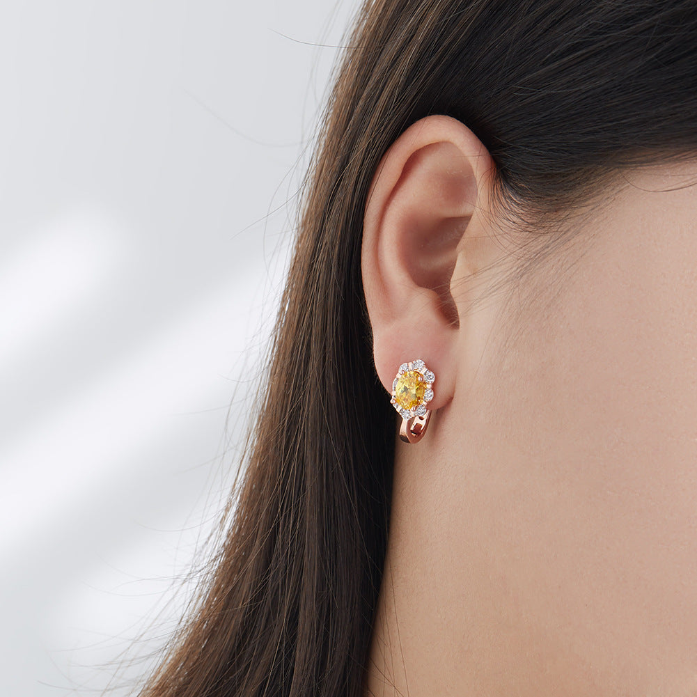 Brass With Plated Fashion Jewelry Earrings
