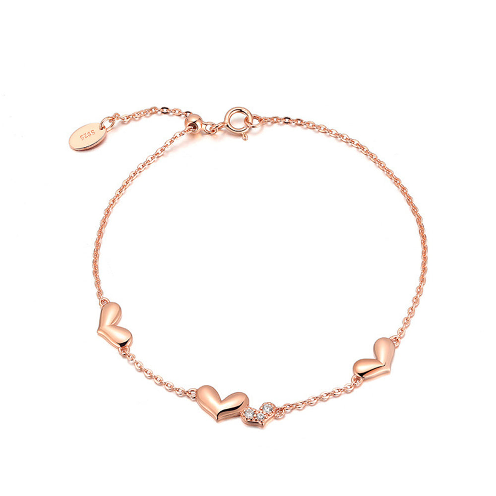 925 Sterling Silver Heart Bracelet