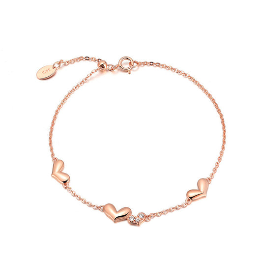 925 Sterling Silver Heart Bracelet
