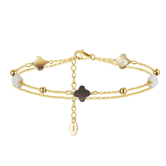 925 Sterling Silver Pearl Bracelet Fashion Jewelry Gift for Women Girls