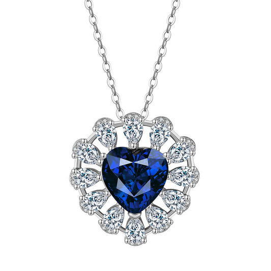 925 Sterling Silver Zircon Pendant Necklace
