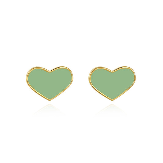 925 Sterling Silver Heart Earrings Fashion Jewelry Gift for Women Girls