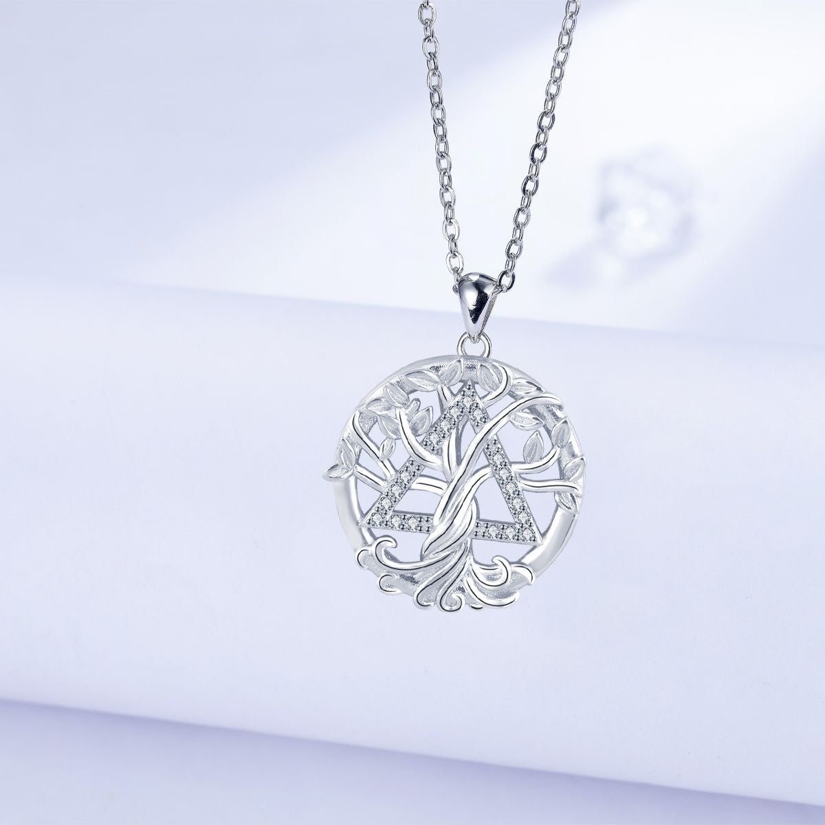 Copper With Silver Plated Tree of Life Pendant Necklace