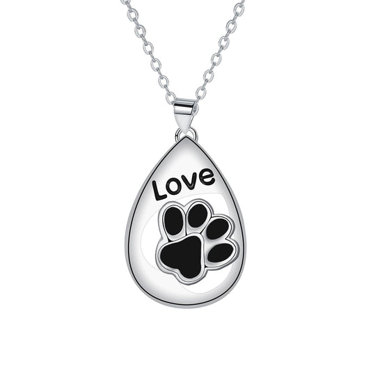 Copper With Silver Plated Paw Pendant Necklace