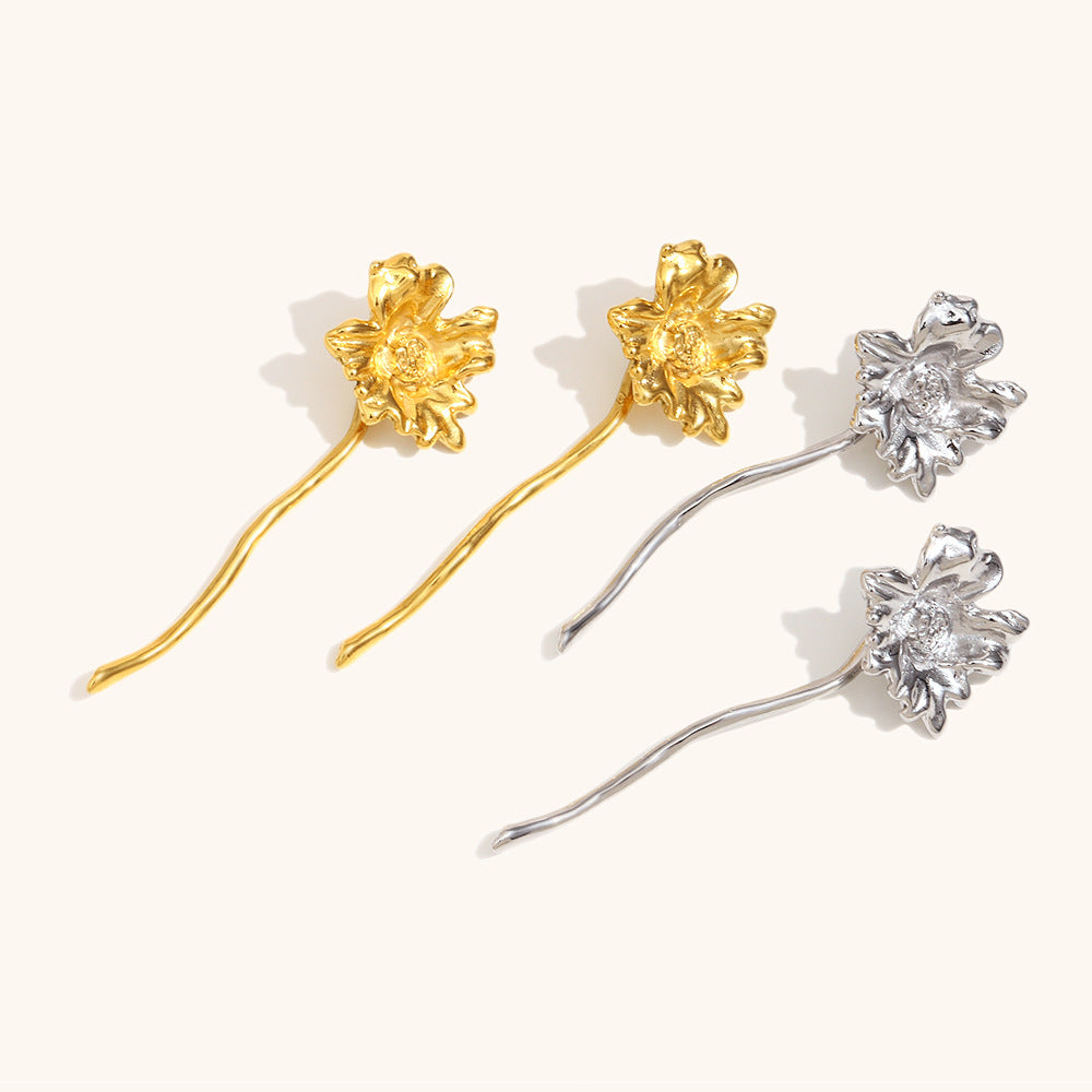 316L Stainless Steel Jewelry Fashion Flower Earrings