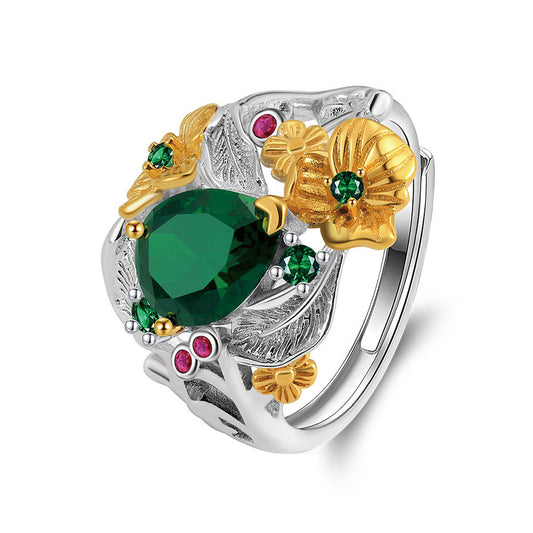 925 Sterling Silver Zircon Ring