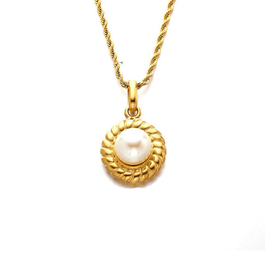 Stainless Steel Jewelry Fashion Pearl Necklace