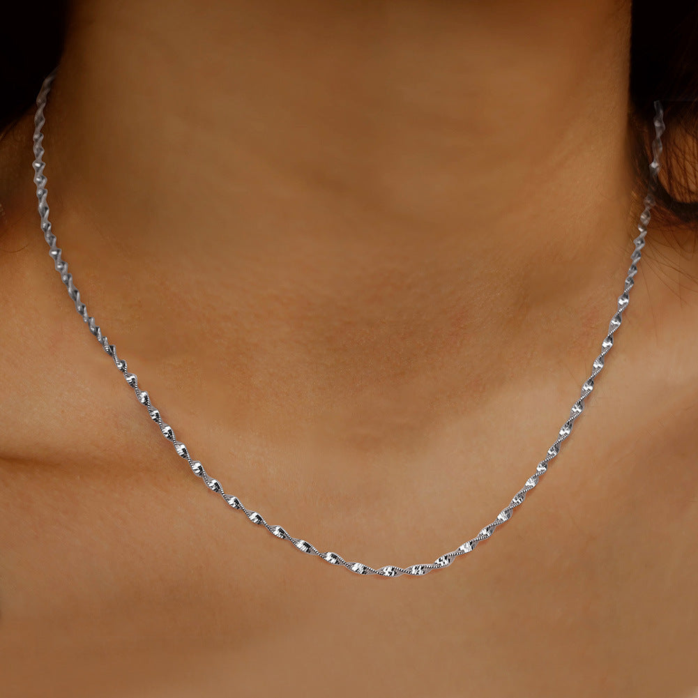 925 Sterling Silver Twisted Crub Chain