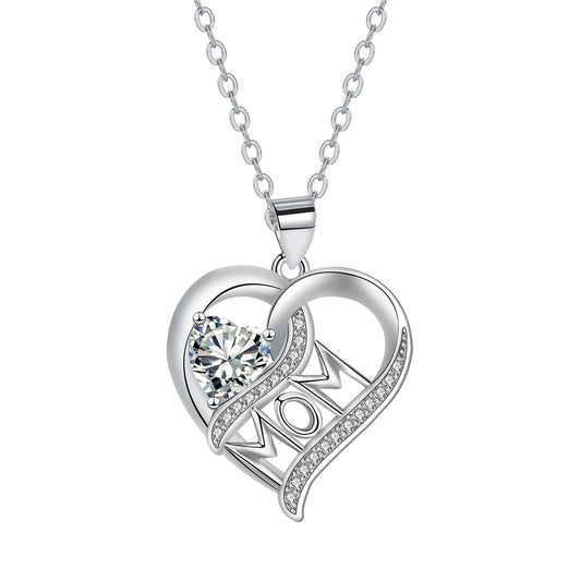 Copper With Silver Plated Heart Pendant Necklace