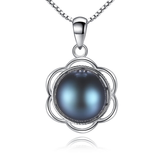 925 Sterling Silver Natural Pearl Drop Necklace Fashion Jewelry Gift for Women Girls