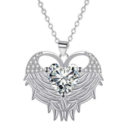 Copper With Silver Plated Heart Pendant Necklace
