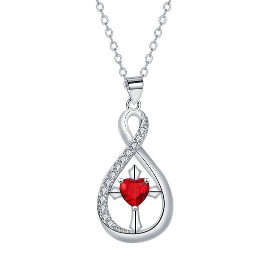 Copper With Silver Plated Infinity Pendant Necklace