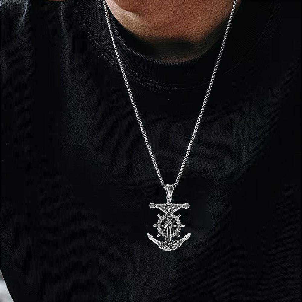 Anchor Pendant Necklace, Men Women's Fashion Jewelry, Perfect for Parties & Gifts, Elegant Accessory for Everyday Wear