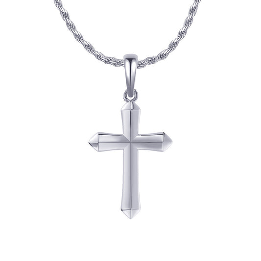 925 Sterling Silver Cross Pendant Necklace
