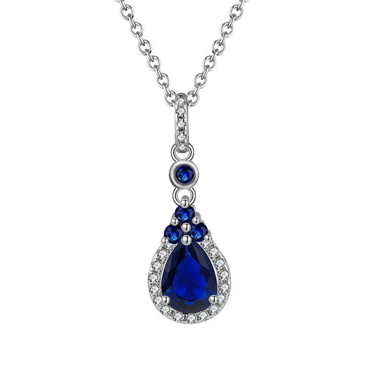 925 Sterling Silver Zircon Pendant Necklace