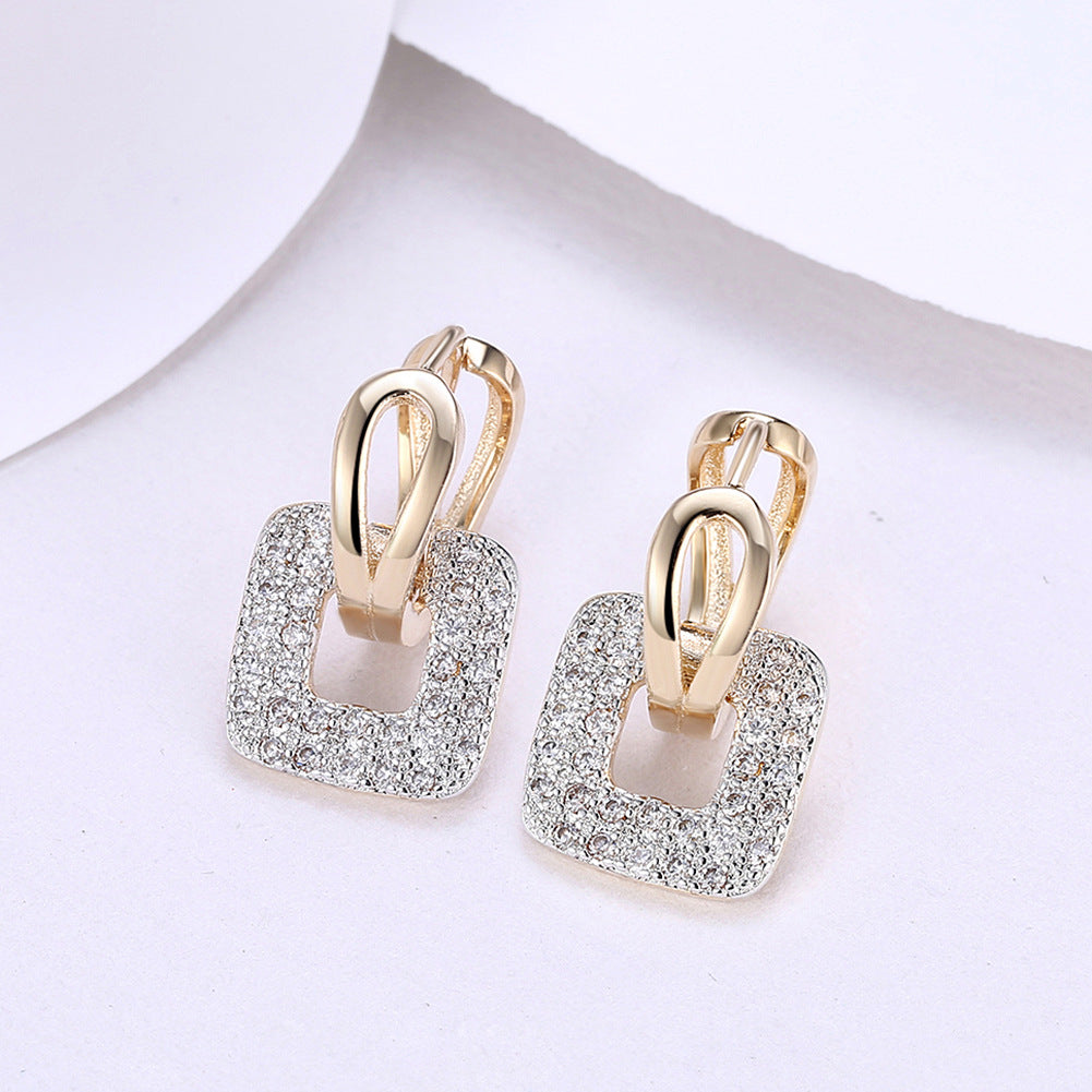 Brass With Plated Fashion Jewelry Earrings