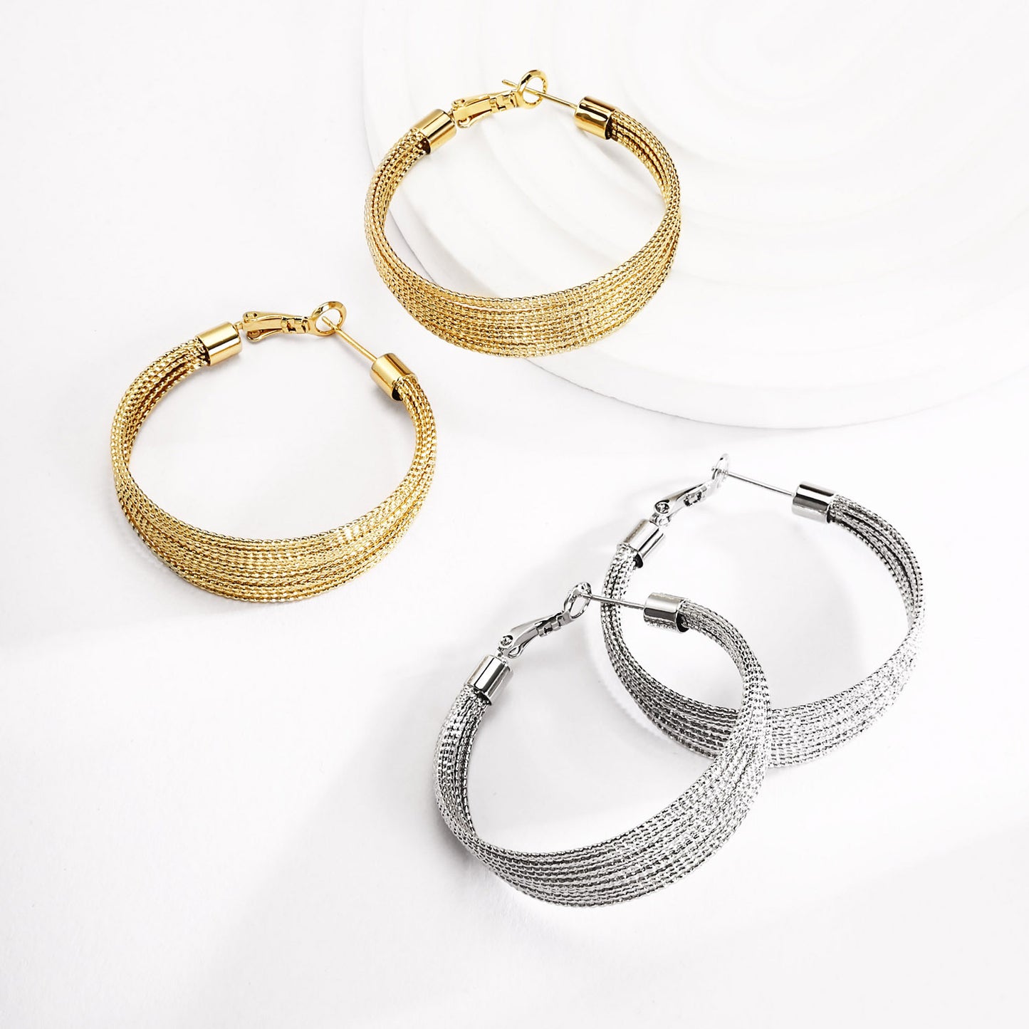 Brass With Plated Fashion Jewelry 925 pins Earrings