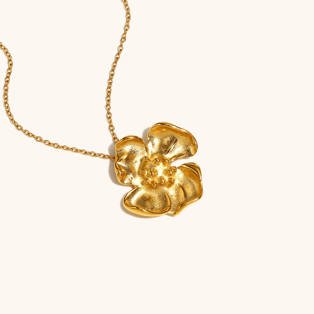 316L Stainless Steel Jewelry Fashion Flower Necklace Chain