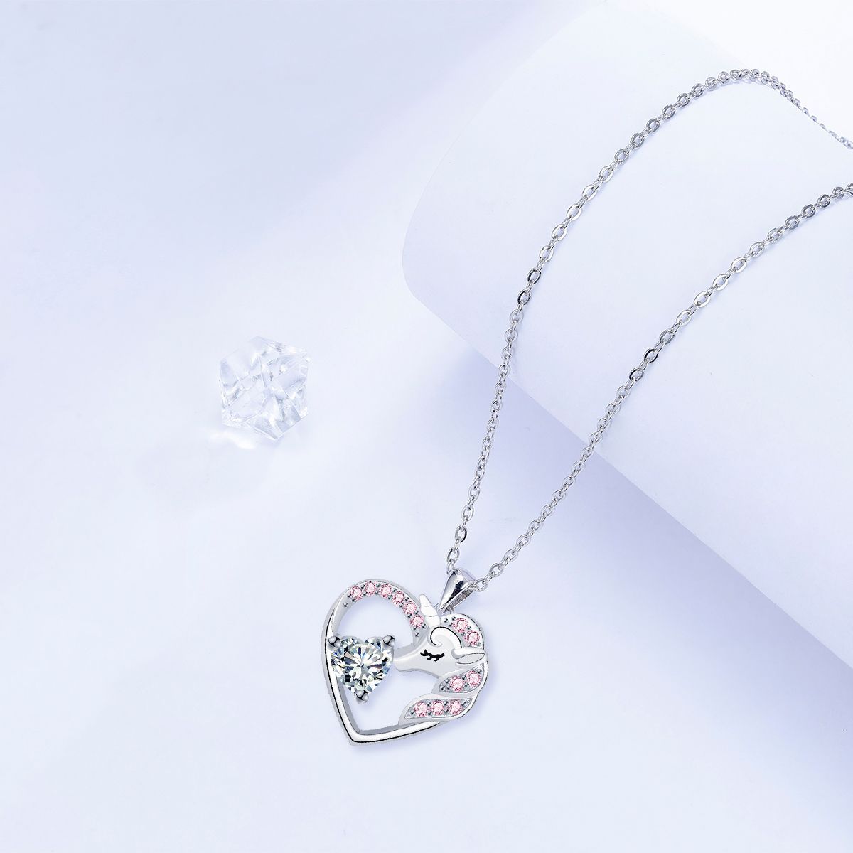 Copper With Silver Plated Heart Pendant Necklace