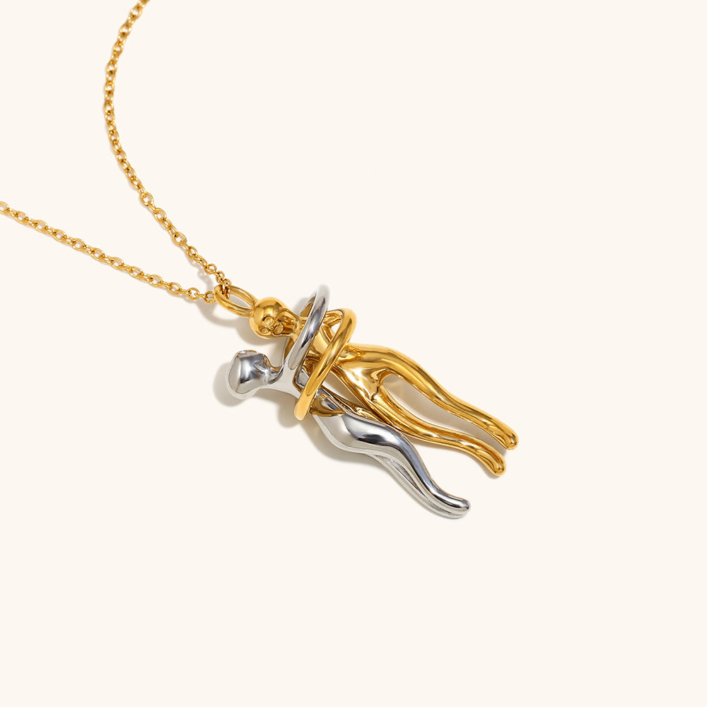 316L Stainless Steel Jewelry Fashion Hug Necklace Chain