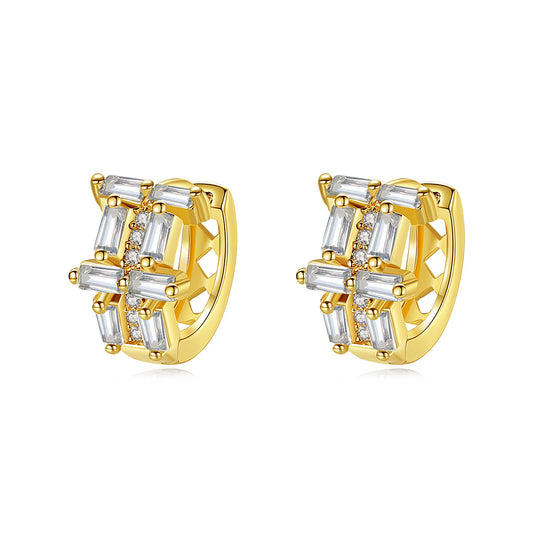 Copper With Gold Plated Fashion Jewelry Earrings