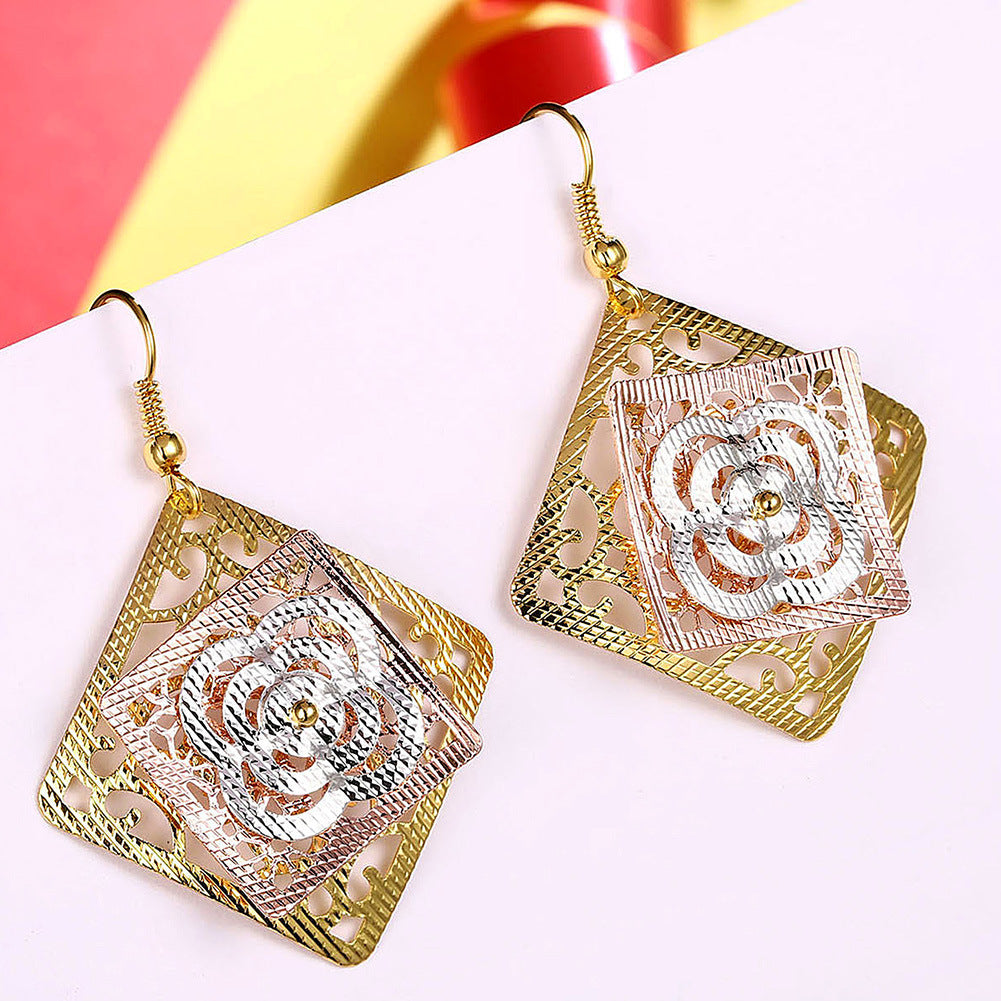 Brass With Plated Fashion Jewelry Earrings