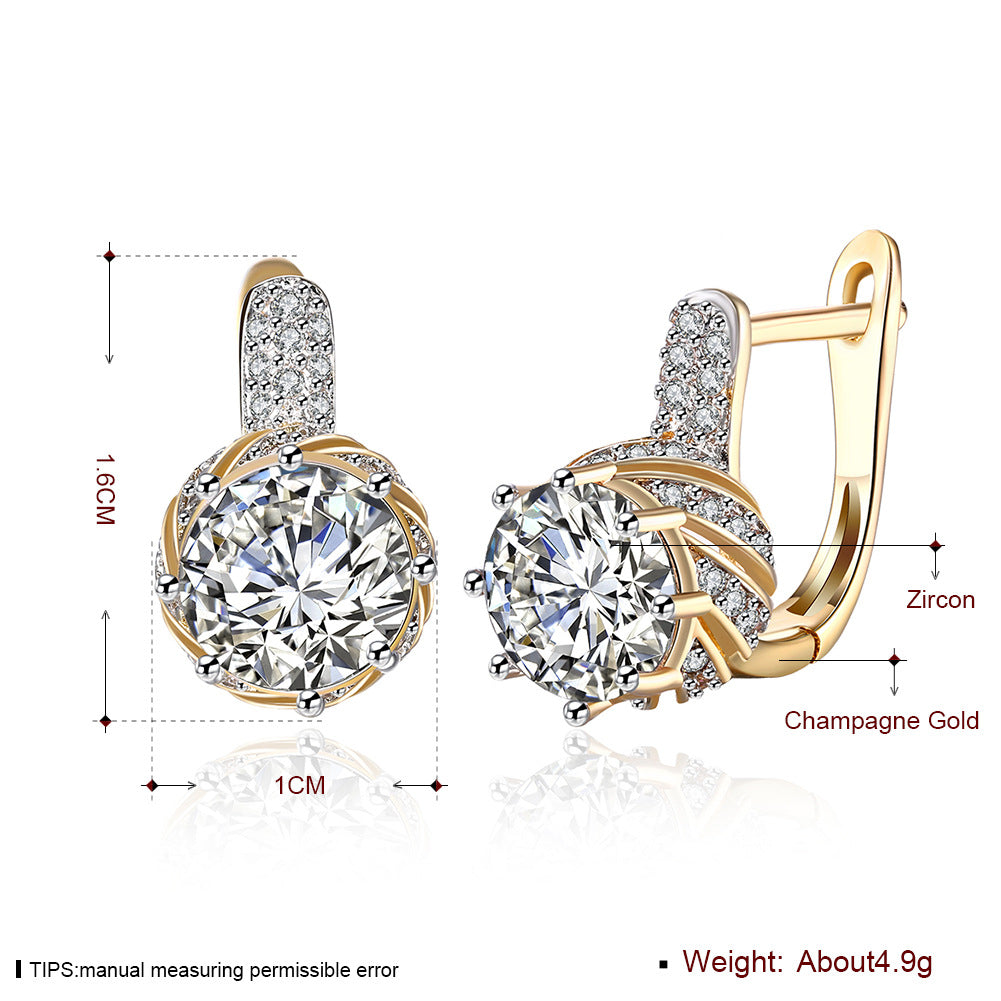 Brass With Plated Fashion Jewelry Earrings