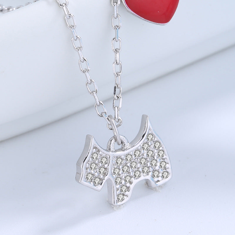 925 Sterling Silver Fashion Dog Necklace