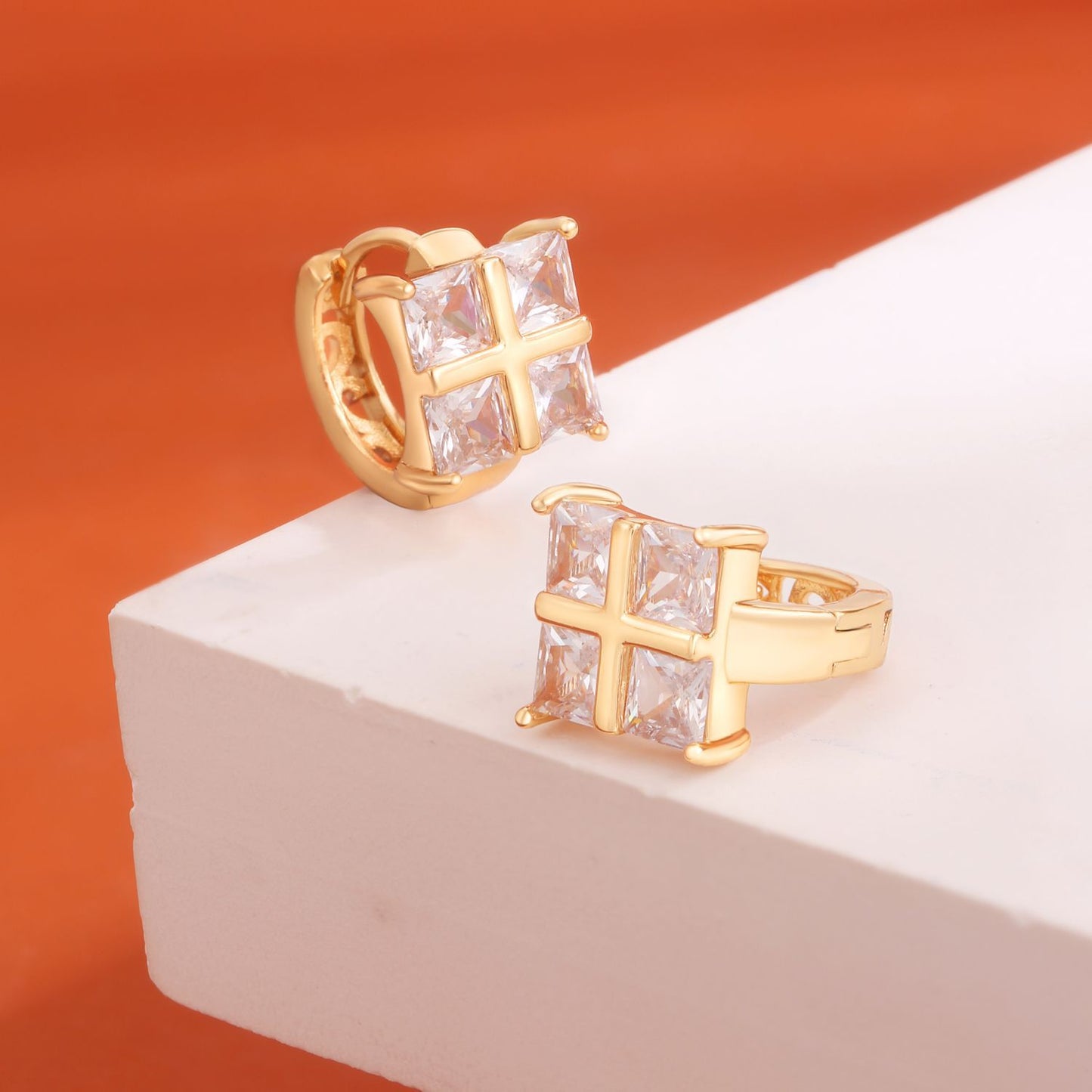 Brass With Plated Fashion Jewelry Earrings