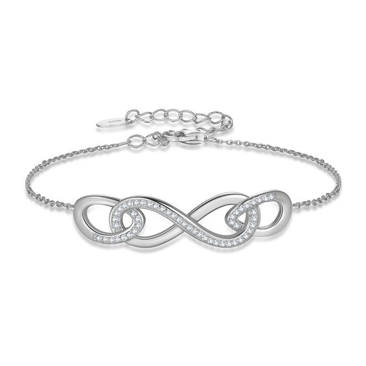 925 Sterling Silver Infinity Bracelet