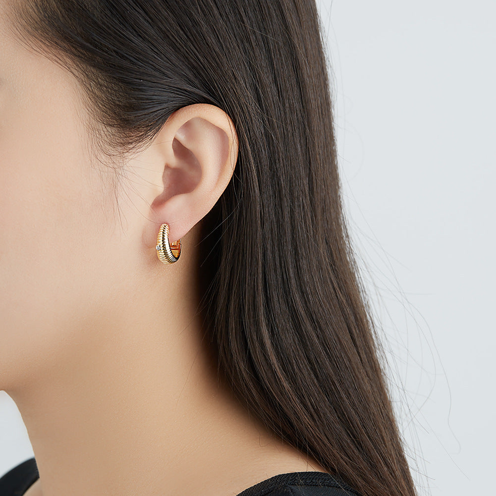 Brass With Plated Fashion Jewelry Earrings