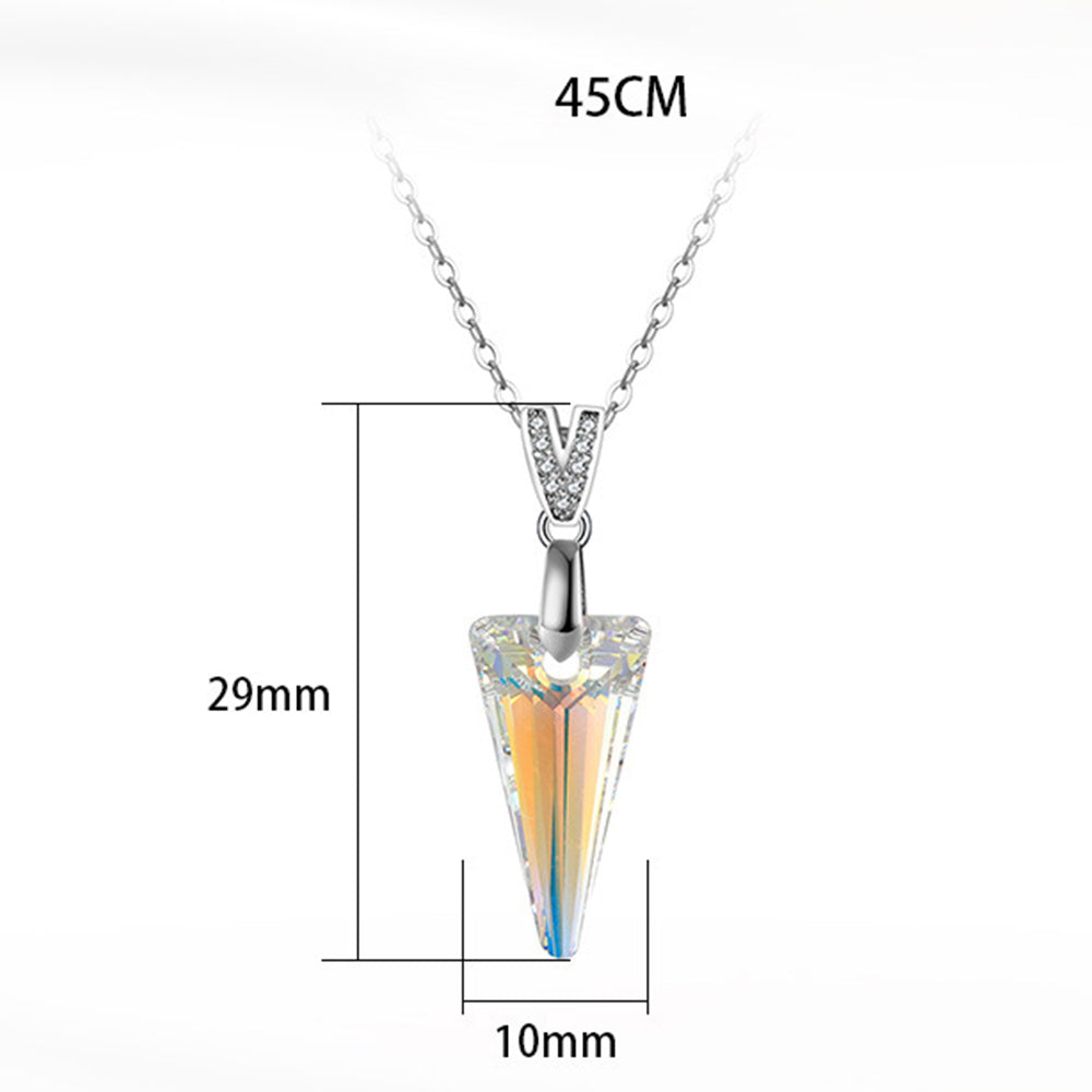 925 Sterling Silver Crystal Necklace