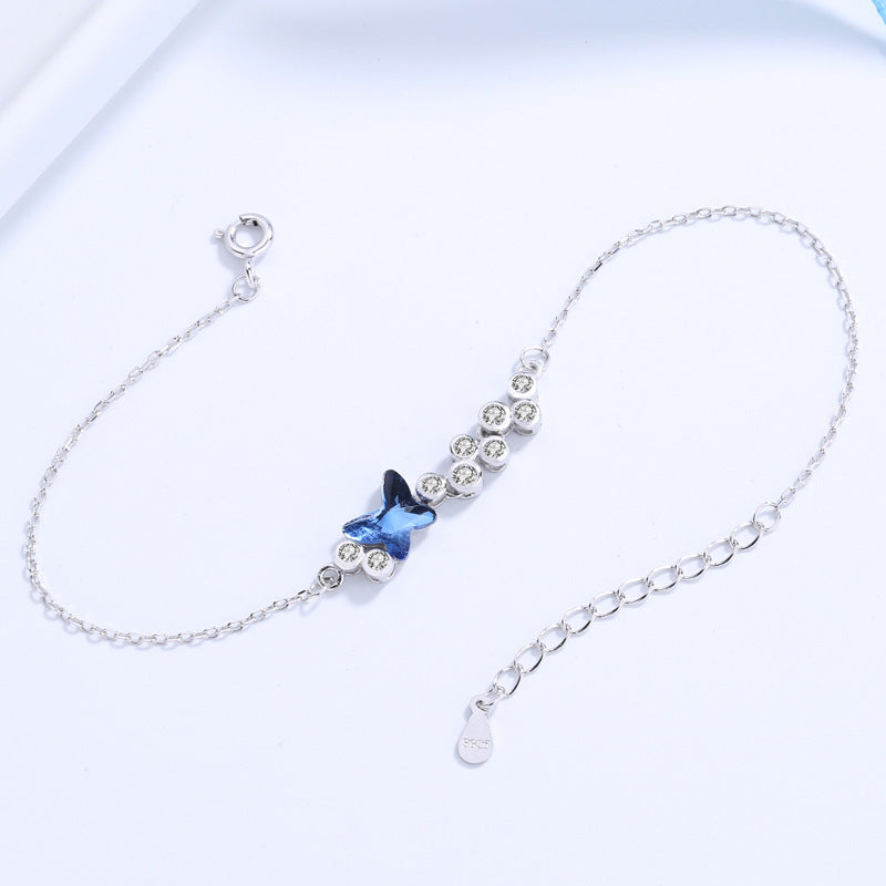 925 Sterling Silver Fashion Butterfly Bracelet