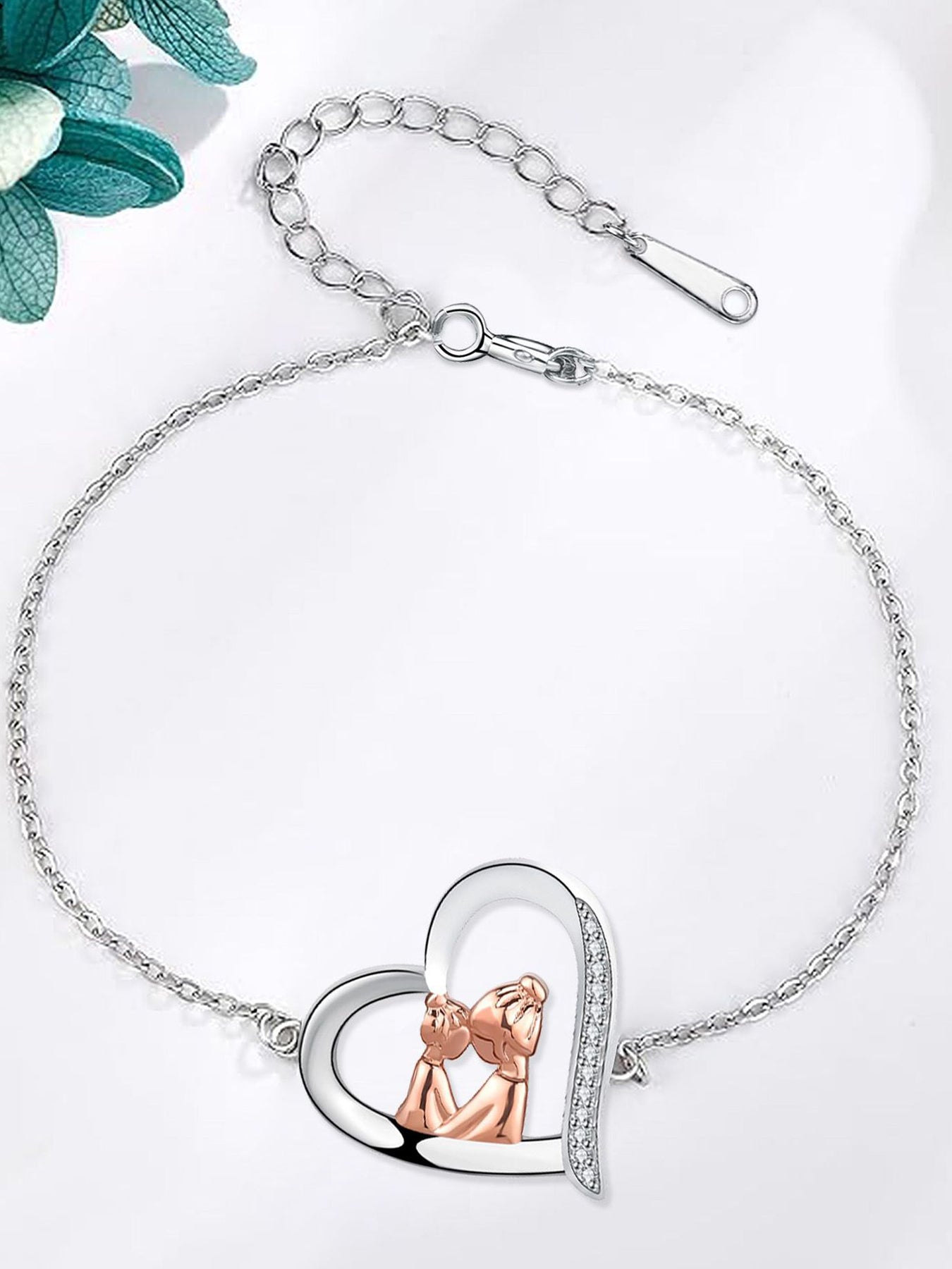 Heart Shaped Decor Bracelet, Fashionable Jewelry for Women & Girls, Trendy All-match & Exquisite Jewelry for Birthday Gift
