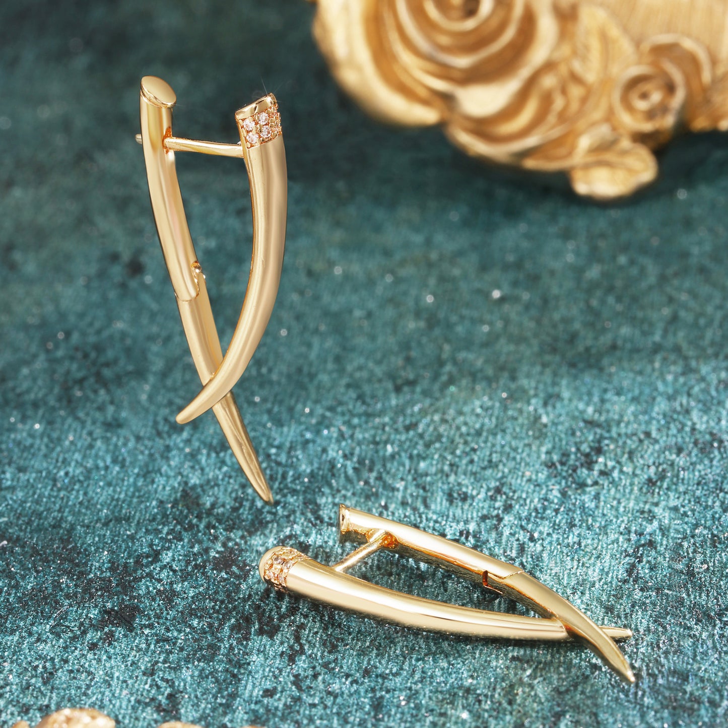Brass With Plated Fashion Jewelry Earrings