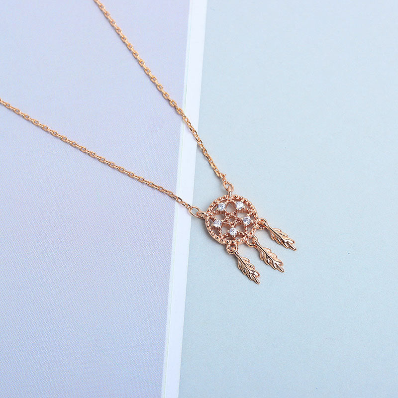 925 Sterling Silver Fashion Dream Network Pendant Necklace
