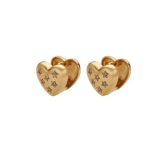 Stainless Steel Heart Fashion Earrings