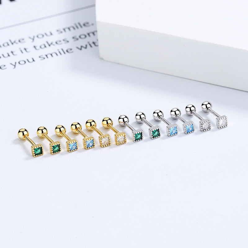 925 Sterling Silver Screwed Earrings