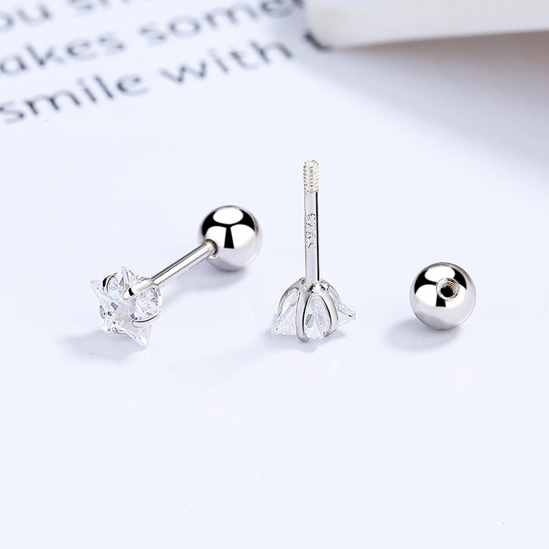 925 Sterling Silver Screwed Earrings