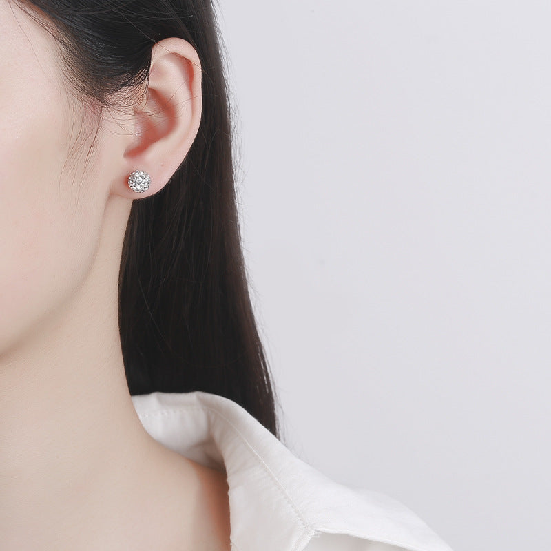 925 Sterling Silver Ball Screwed Earrings
