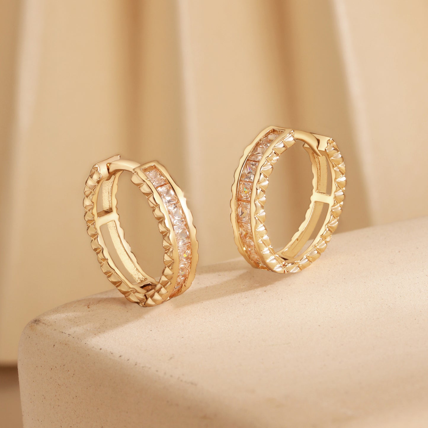 Brass With Plated Fashion Jewelry Earrings