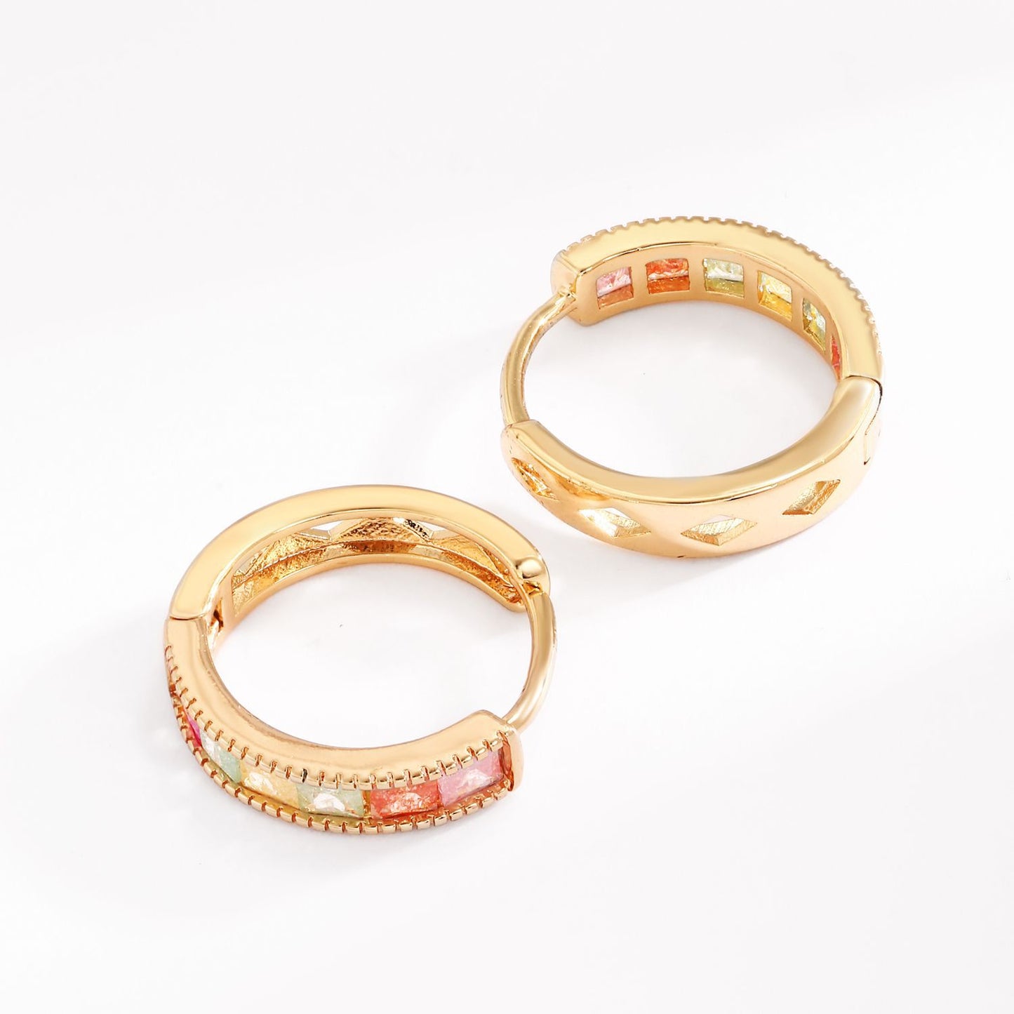 Brass With Plated Fashion Jewelry Earrings