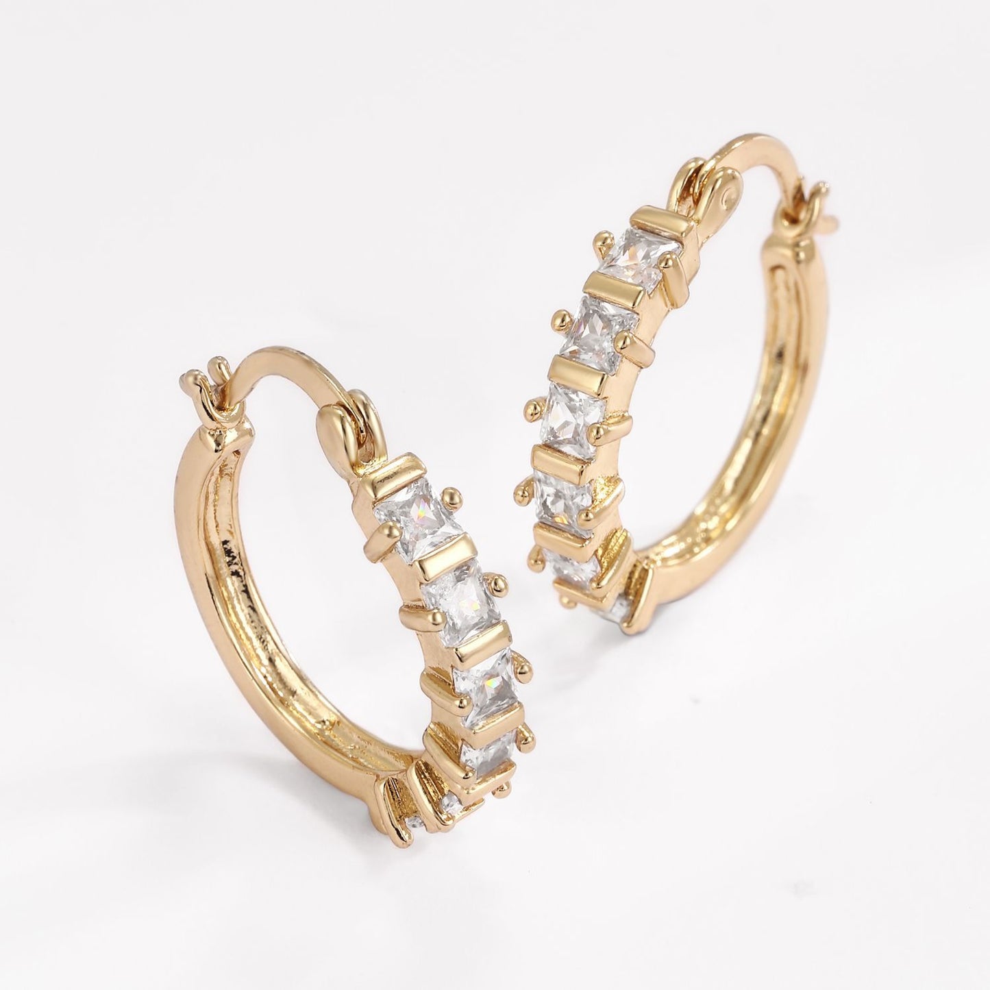 Brass With Plated Fashion Jewelry Earrings