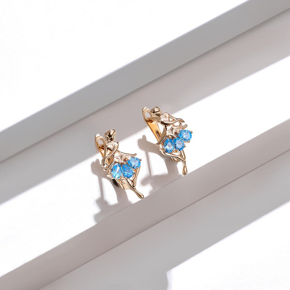 Brass With Plated Fashion Jewelry Earrings