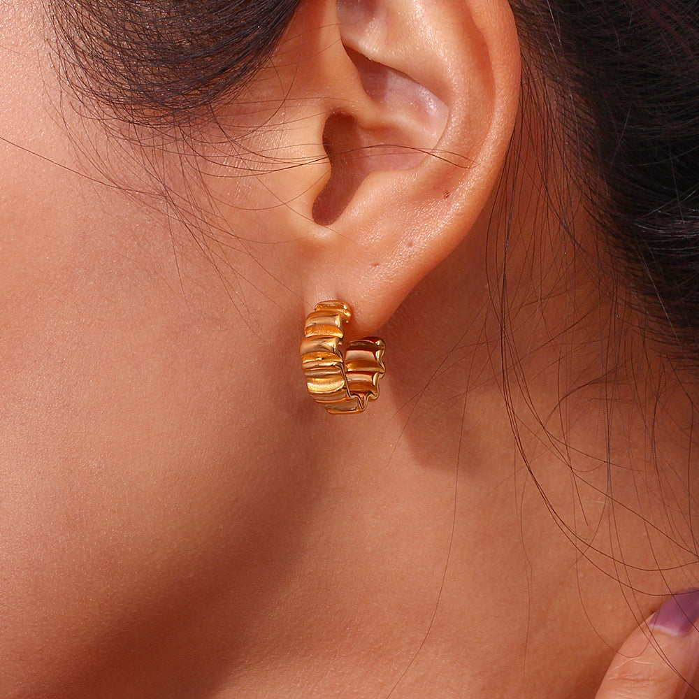 316L Stainless Steel Jewelry Fashion Hoop Earrings