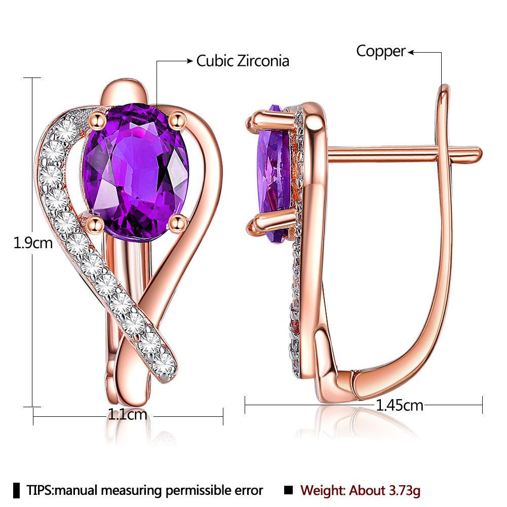 Brass With Plated Fashion Jewelry Earrings