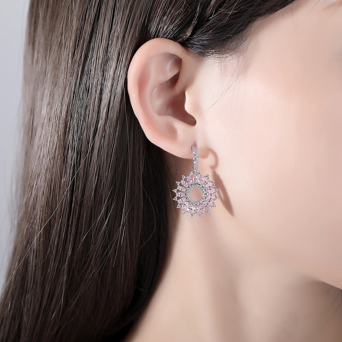 Copper With Gold Plated Fashion Jewelry Earrings