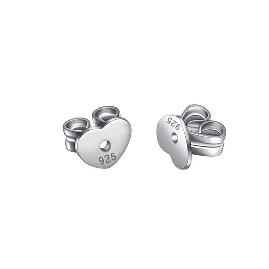 925 Sterling Silver Heart Earring Back